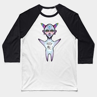 Cute Creature Unicorn Marshmallow- HUG ME! Baseball T-Shirt